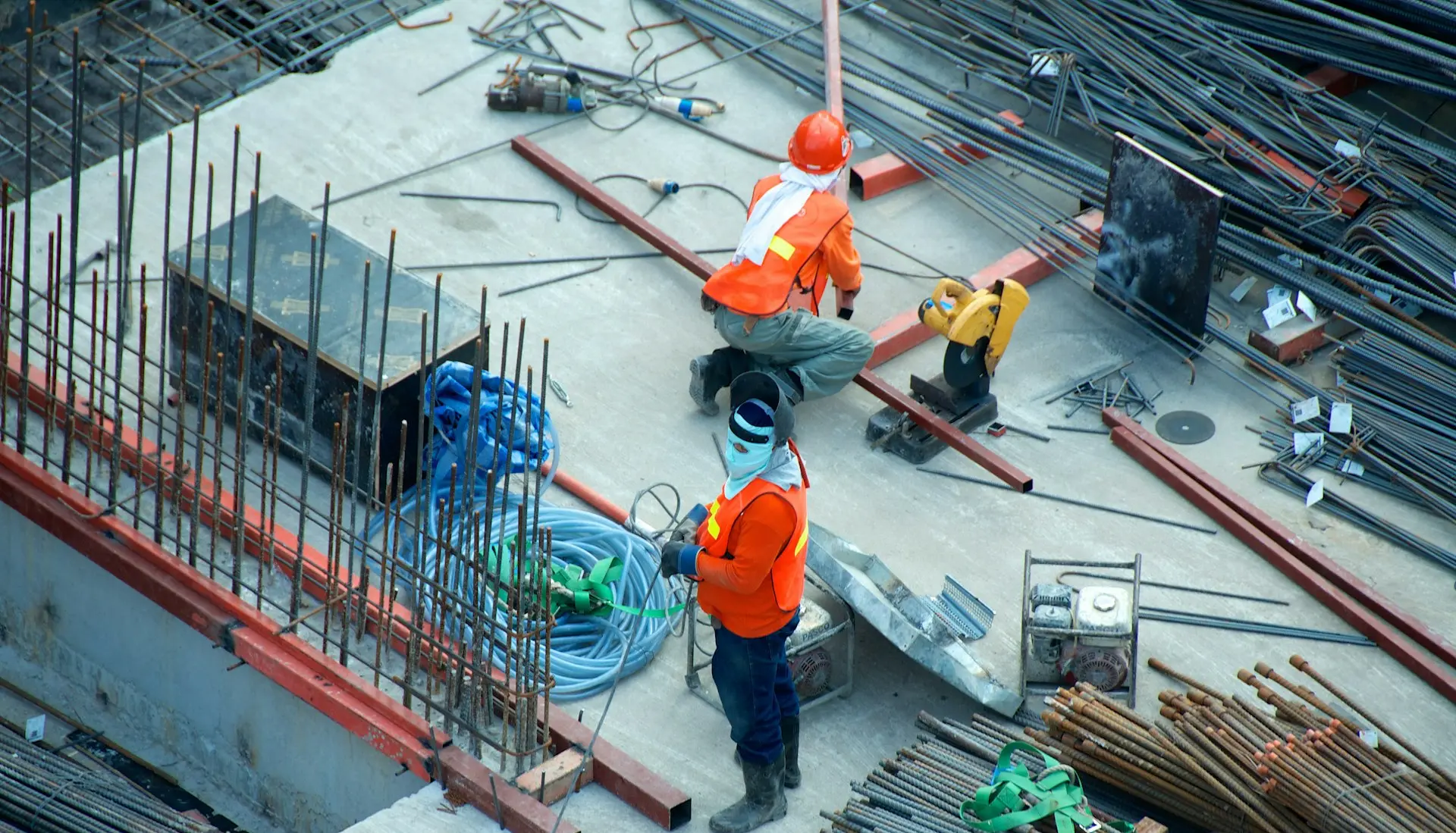 two men working