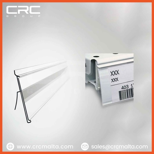 CRC Datastrip for shelves with ticket rails - IMP